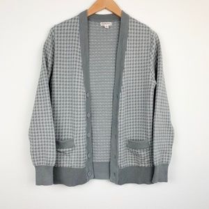 Merona Grey Houndstooth Cardigan with Pockets